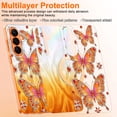 thumbnail image 7 of CASEFIV for Samsung Galaxy S26 Case,Cute Butterfly Pattern Magnetic Phone Cover Translucent Slim Protective Case for Women Girls,Orange Butterfly, 7 of 7