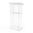 thumbnail image 3 of FixtureDisplays® Podium, Plexiglass Acrylic Clear Lectern Pulpit 45" Tall Easy Assembly Required 1803-2, 3 of 6