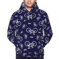 thumbnail image 2 of Bingfone Bicycle1 Men's Drawstring Hoodie Long Sleeve Pocket Sweatshirts-X-Large, 2 of 6