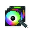 thumbnail image 3 of Enermax HF120 RGB PWM 120mm Case Fan, Addressable RGB Sync Via Motherboard/Control Box, 3 Fan Pack- Black, 3 of 7