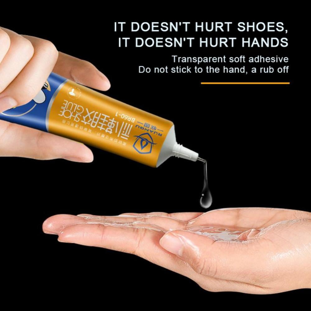 loeosn Shoe Glue Sole Repair Adhesive, Waterproof Clear Shoe Repair Glue Kit for Sneakers Leather Boots Handbags Fix Soles Heels Repair (60ml)