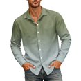 thumbnail image 2 of Men's Long Sleeve Button Down Shirt Casual Regular Fit Lapel Collar Office Work Shirts, 2 of 5