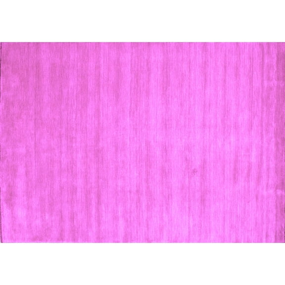 Ahgly Company Indoor Rectangle Solid Purple Modern Area Rugs, 5' x 7'