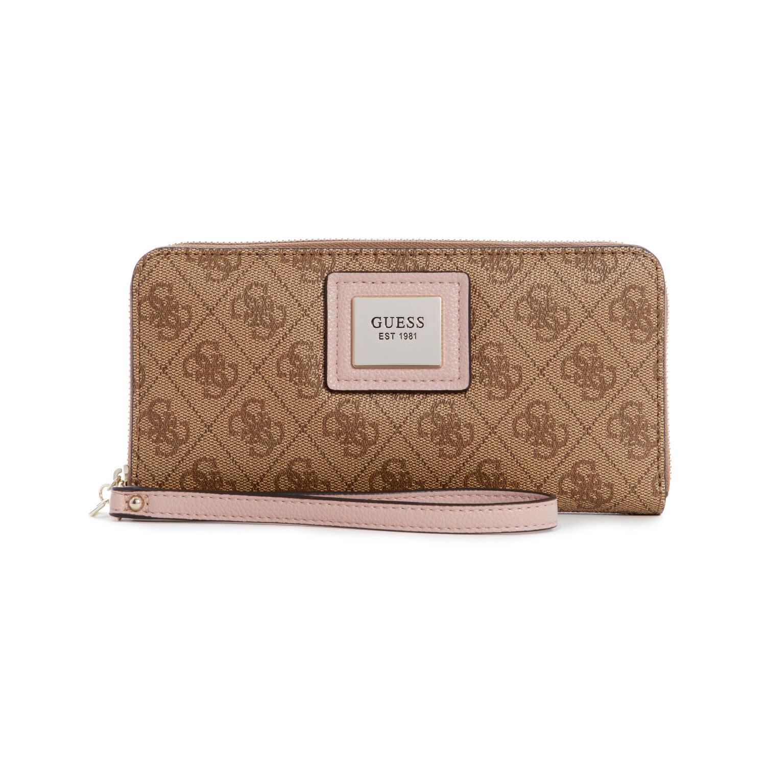 Guess Women's Candace Large Zip Around Wallet - Brown Multi 