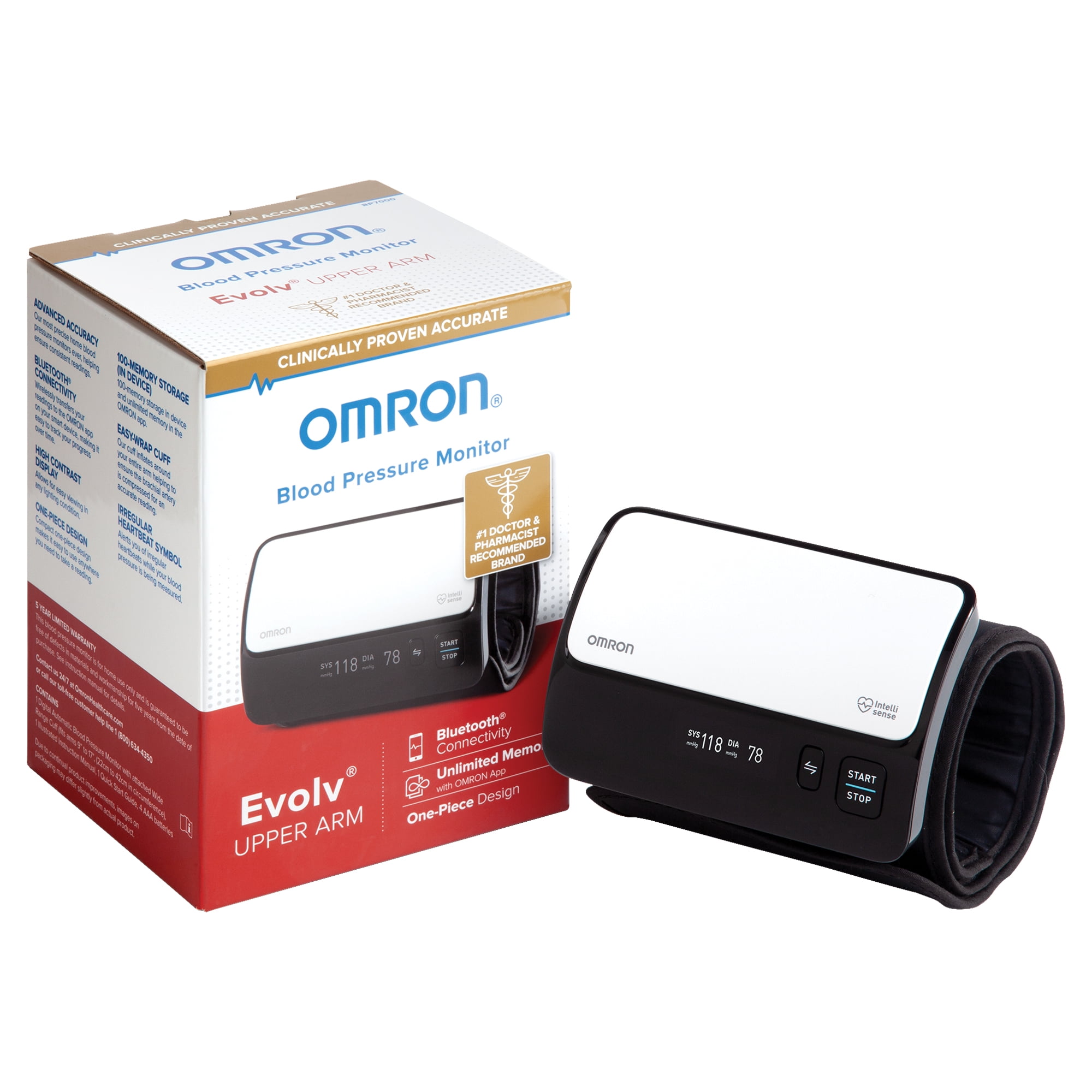 Omron BP7000 Evolv Wireless Upper Arm Blood Pressure Monitor 73796270001