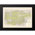 thumbnail image 2 of USGS 14x11 Black Modern Framed Museum Art Print Titled - Ouachita National Forest Arkansas - USGS 1945, 2 of 5