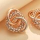 thumbnail image 4 of Pendientes redondos yuxing con eslabones gruesos y trenzados para mujer y niña aretes de aro con nudo dorado, 4 of 4