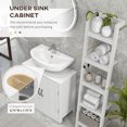 thumbnail image 4 of Bathroom Sink Cabinet,Pedestal Sink Cabinet with Adjustable Shelf,White,White Particle Board Bath Faucets Bathroom Vanities, 4 of 9