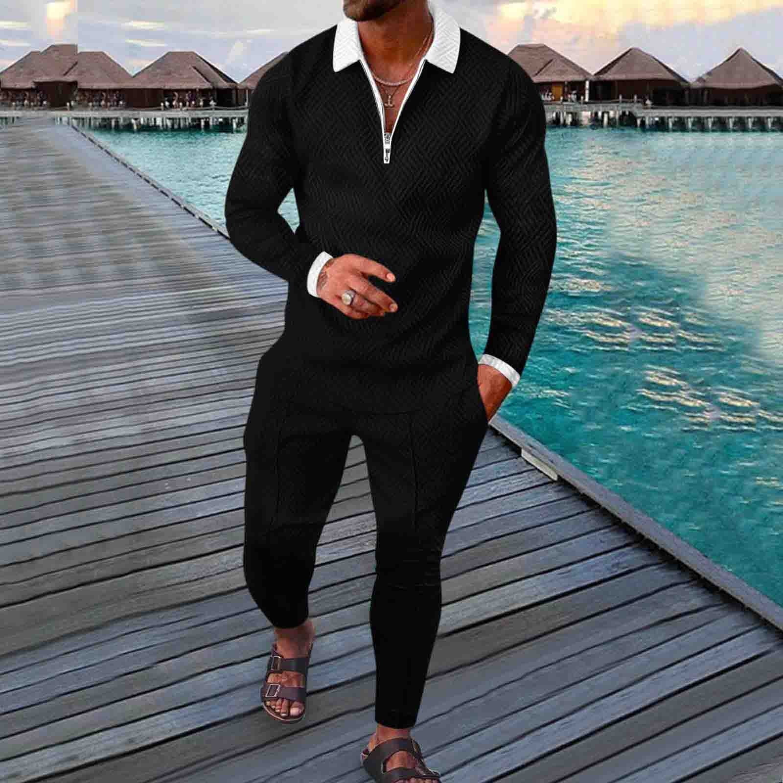 新発売の Casual Business Men's Yievot Outfits Sleeve Long Fashion Clothing