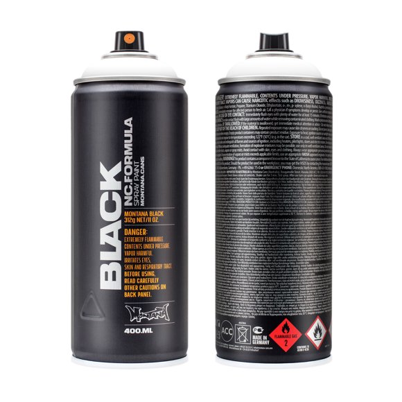 Montana Cans Black Spray Paint, 400Ml, Snow White
