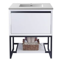 Laviva Alto 30" Wood Cabinet with VIVA Stone Countertop in Matte White