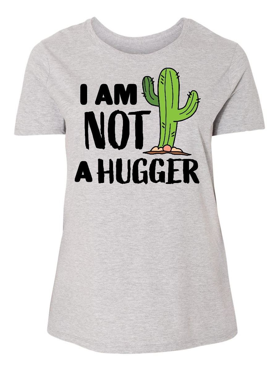 inktastic I Am Not a Hugger with Cactus Baby T-Shirt