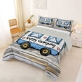 thumbnail image 2 of Catabedysis Cute Camping Full Size Comforter Sets,Heart Camper Print Bedding Comforter Set For Boys,Multicolor,Light Gray Reversible,3 Pieces,1 Comforter and 2 Pillowcases, 2 of 7