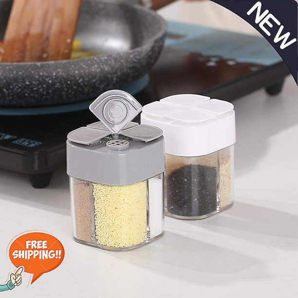 Juego de tarros transparentes para especias, tapa de botella para condimentos de sal y pimienta, recipiente de almacenamiento de vinagrera para condimentos de cocina, concha de almeja, bronceado