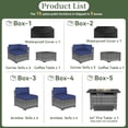 thumbnail image 6 of Aoxun 15 Piece Patio Furniture Set with 44” Fire Pit Table Wicker Rattan Outdoor Sectional Sofa Set with Coffee Table and 4” Thickened Cushions, Blue (Waterproof Cover Included), 6 of 7