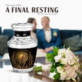 thumbnail image 4 of JAGASY Sparrow Mini Urn for Mom & Dad, Small Keepsake Urn for Human Ashes Adult Male, Tiny Memorial Funeral Urns for Female Ashes, Little Black Urns for Burial, 3 Inch, 4 of 7