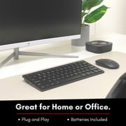 Macally Small Wireless Keyboard and Mouse Combo for PC - an Essential Work Duo - 2.4G - 78 Compact Key Cordless Mouse and Keyboard Combo with Mini Body and Quiet Click RFCOMPACTKEYCB