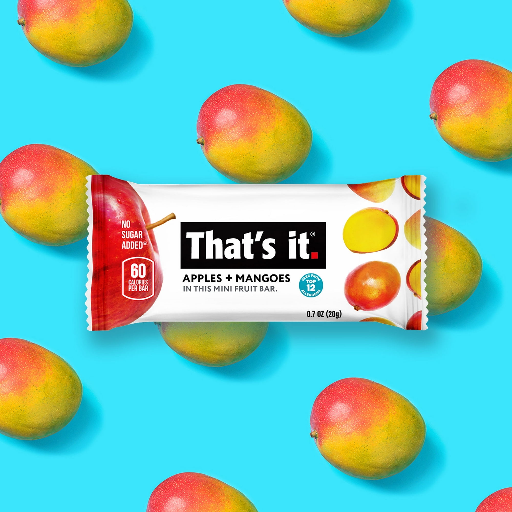 That's it. Gluten-Free Soft & Chewy Apple + Mango Fruit Bars, 0.7 oz, 8 Ct. Shelf Stable Box ( 3 Box )