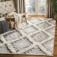 thumbnail image 2 of SAFAVIEH Kenya Kensington Geometric Area Rug, Charcoal/Ivory, 9' x 12', 2 of 12