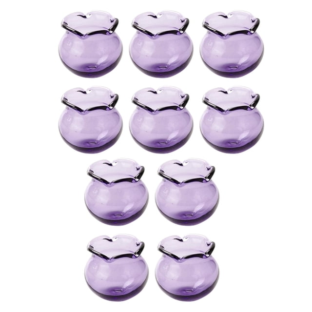 Juego de 10 Uds. para hacer pendientes, de flores de cristal, pulsera DIY, fabricación de joyas, campanillas de viento, tapas de , Púrpura Sunnimix fabricación de joyas