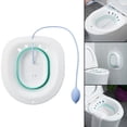 thumbnail image 4 of Baño de asiento Asiento de inodoro Hemorroides posparto con tratamiento Flusher Baño universal Baño de asiento para mujeres embarazadas Ancianos - verde Sunnimix Bañera de asiento para inodoro, 4 of 8