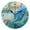 Black, variant on Abstract Blue and Gold Landscape Round Wall Clock Silent Battery Operated Home Decor for Living Room Bedroom