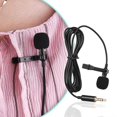 thumbnail image 2 of Microphone Cravate Noir 3,5 mm Microphone à Pince Prise 3,5 mm / USB Type‐C I3 [>, 2 of 9