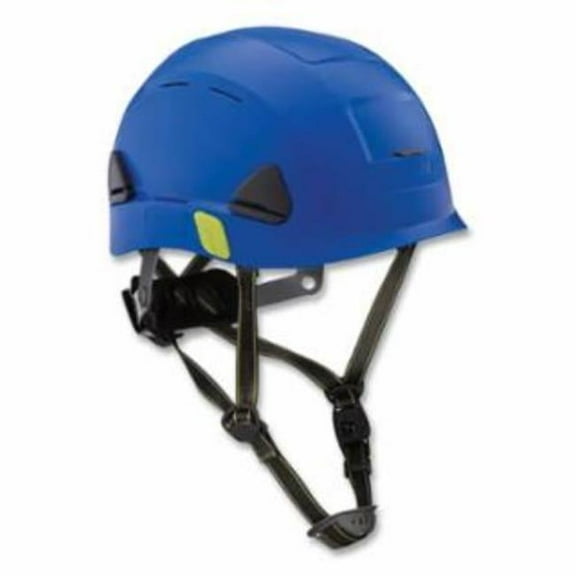 Honeywell North 280-CSH11071 Fibre-Metal Climbing Style Safety Helmet - Type II Dual Locking Rachet Suspension - Vented, Dark Blue