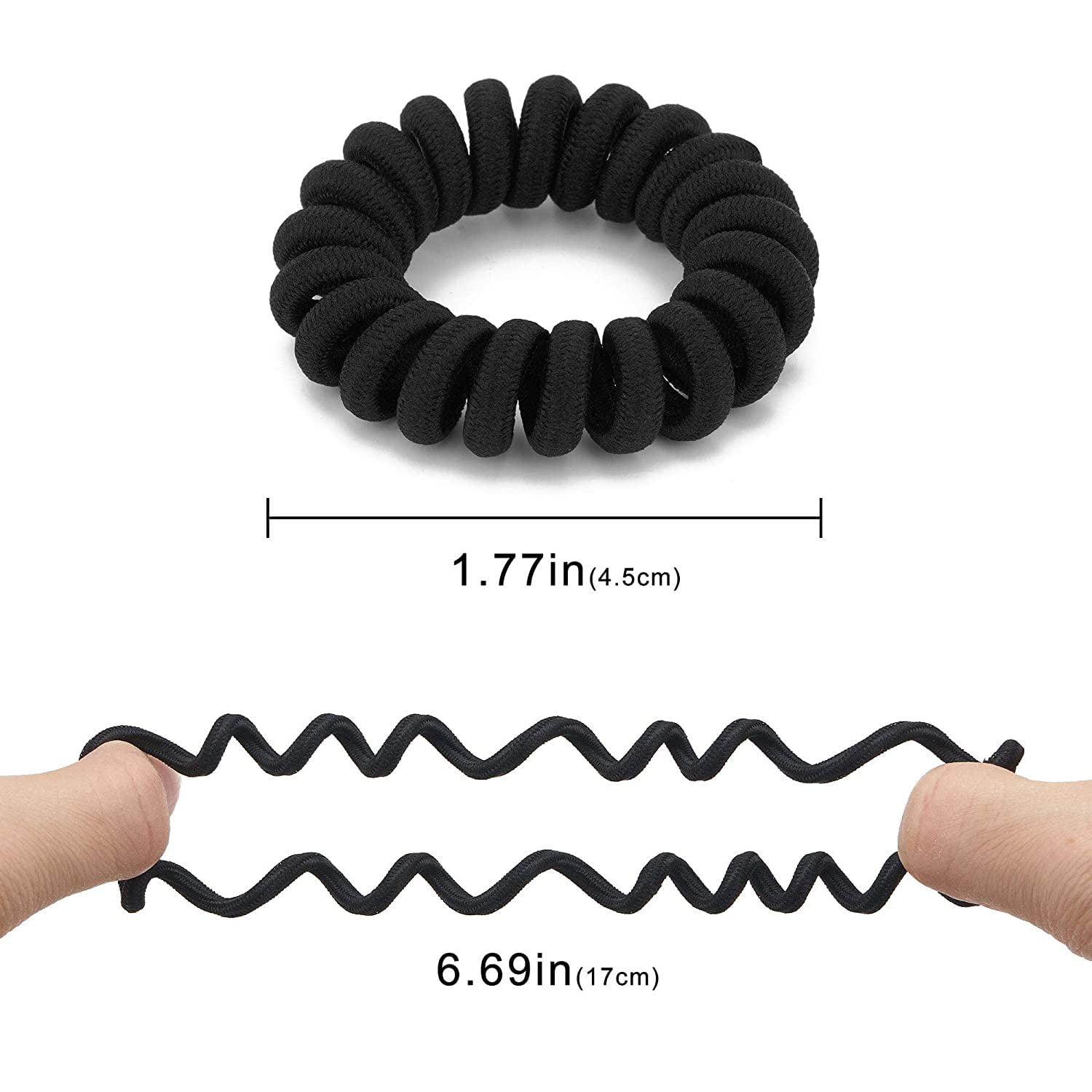 Ruisita 12 Pack Spiral Hair Ties Stretchy Traceless Hair Ties No Damage Hair Band Coil Bands Ponytail Holders Suitable for All Hair Types 