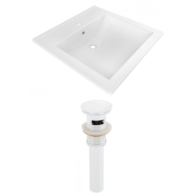 American Imaginations 30-in. W 3H8-in. Ceramic Top Set In White Color AI-23986