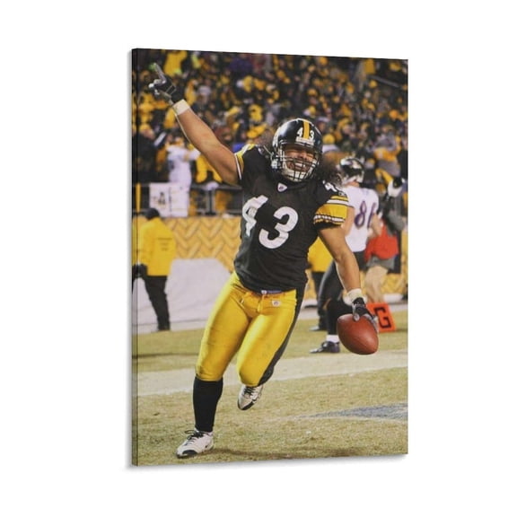 Troy Polamalu Canvas Poster Wall Art Poster Scroll Canvas Painting Picture Living Room Decor Home 20x30inch(50x75cm)