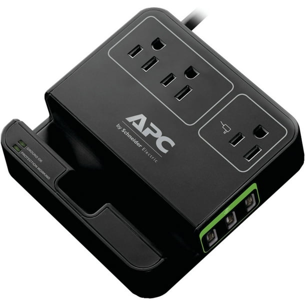 APC SurgeArrest 1080 Joule Surge Protector Power Brick, 3 Outlets with