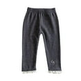 thumbnail image 2 of Cowsor Baby Girl Pants Toddler Girl Solid Ribbed Pants with Trim Newborn Cotton Leggings Infant Jogger Pants, 2 of 6