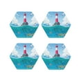 thumbnail image 2 of Balery 4 Pcs Lighthouse Sea Portleather Coasters Set, Drink Table Cup Coasters For Living Room Kitchen Coffee Decor, 2 of 9