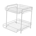 thumbnail image 4 of Organizador de gabinete, estante de encimera, almacenamiento compacto para refrigerios, ahorra espacio debajo del fregadero Blanco, 4 of 7