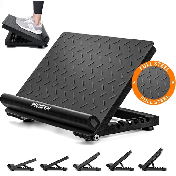 PROIRON Full Steel Slant Board, 5 Adjust Angles, 660lbs Load Bearing, for Calf Stretching and Squats, No Installation