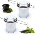 thumbnail image 1 of 2 filtros de té de acero inoxidable 304 con tapa y dos asas plegables., 1 of 5
