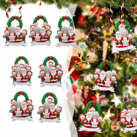 

LINMOUA Christmas Cartoon Creative Pendants Home Christmas Tree Decorations Acrylic Double-sided Printing Pendants