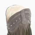 thumbnail image 6 of Mostsola Suede Cowboy Boots for Women Pull on Western Fringe Heel Wide Mid Calf Boots, 6 of 9