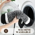 thumbnail image 5 of Findosom 3pcs Bathroom Rugs Set with U-Shaped Mat, Non Slip, Quick Drying, Ultra Soft and Water Absorbent Bath Rug Mat Carpet Machine Washable 20"x32"+20"x59"+U Shape 20"x24" Black, 5 of 8