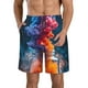 thumbnail image 1 of Fotbe Modern Art Red And Blue Colors Trajes de Baño Estampados para Hombre, Shorts de Verano de Secado Rápido, Ropa de Playa, Bañadores-Medium, 1 of 6