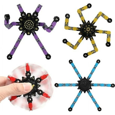 4 Pack Transformable Fidget Spinner Fidget Toys Set, Fidget Spinner Transformable,Sensory Fidget Toys Stress Relief and Anti Anxiety Toys for Kids and Adults Gift for Christmas Birthday Party Favor