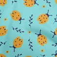 thumbnail image 1 of oneOone Silk Tabby Aqua Blue Fabric Ladybird Sewing Material Print Fabric By The Yard 42 Inch Wide, 1 of 1