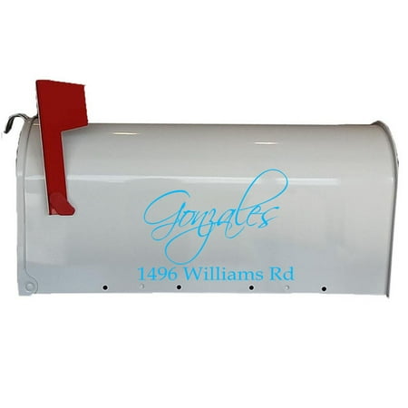 VWAQ Personalized Mailbox Street Address Decal Set