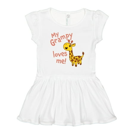 

Inktastic My Grampy Loves me- cute giraffe Girls Toddler Dress