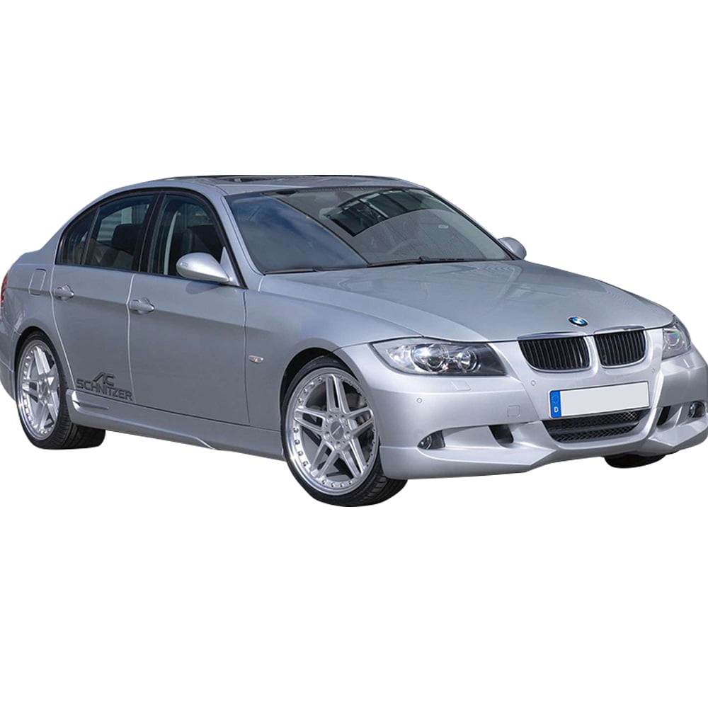 Ikon Motorsports Compatible with 05-08 BMW E90 3 Series AC Style Front  Bumper Lip Painted Alpine White III