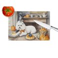 thumbnail image 4 of Bichon Frise Fall Kitchen Pumpkins Glass Cutting Board Large 12 in x 15 in, 4 of 5