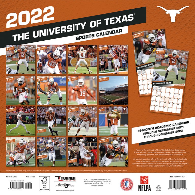 Turner Licensing Houston Texans 2022 Wall Calendar