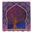 thumbnail image 3 of Ambesonne Moroccan Shower Curtain, Retro Eastern Branches, 69"Wx84"L, Purple Blue, 3 of 5