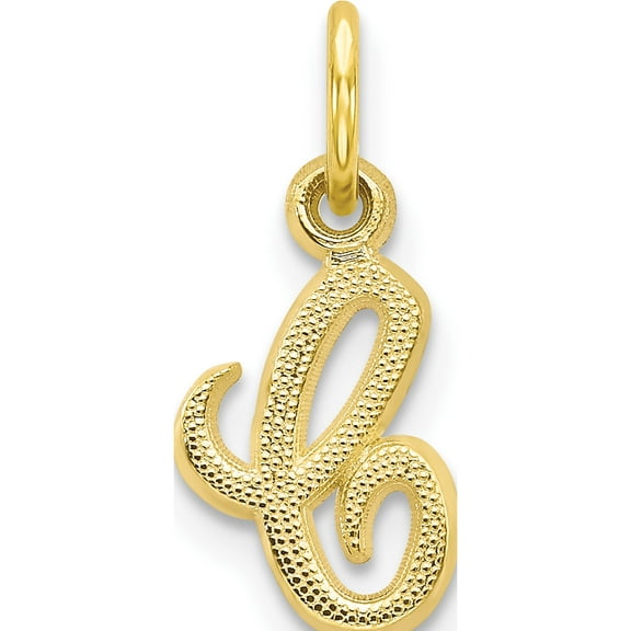10k Yellow Gold Initial C CHARM (11x15mm) Pendant / Charm
